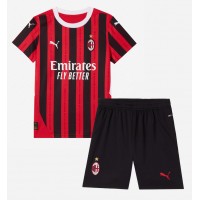 Echipament fotbal AC Milan Rafael Leao #10 Tricou Acasa 2024-25 pentru copii maneca scurta (+ Pantaloni scurti)